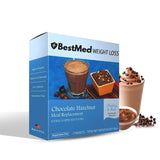 Protein Shake Meal Replacement Powder | Low Carb, Low Calorie, Low Sugar | (21ct) - 3 Box Value Pack | BestMed Weight Loss (Hazelnut)