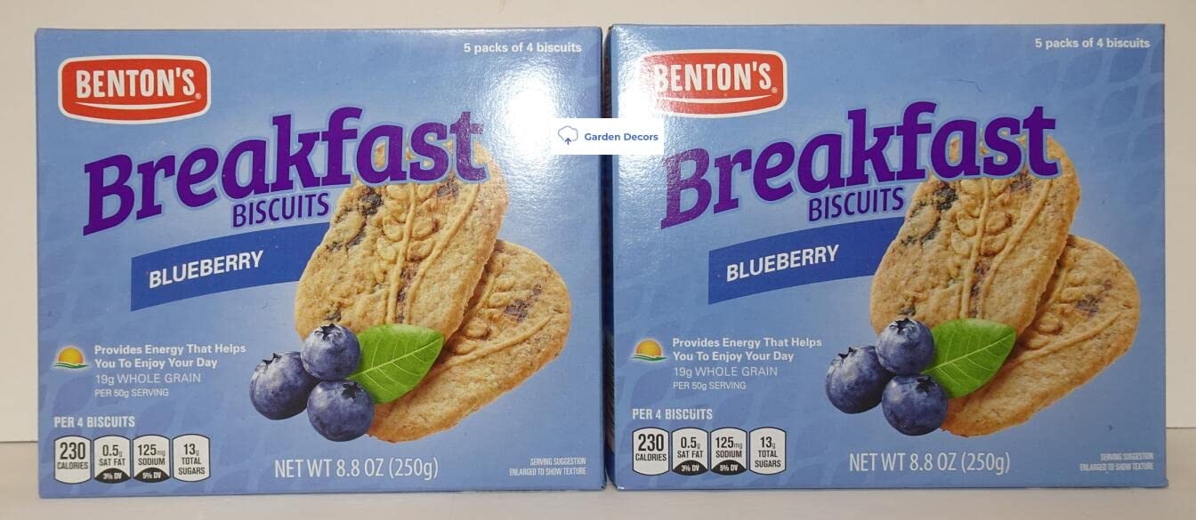 Benton's Breakfast 5 Packs of 4 Biscuits Blueberry, 8.8oz 250g (Two Boxes)