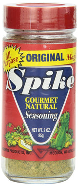 Spike Original All-Purpose Seasoning, All Natural, Low Sodium, No Sugar, No MSG, Zero Calories, Vegan (6 Pack - 3 Oz Each)