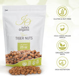 Julia's Organic Tiger Nuts Snacks, Raw Tigernuts, Low Calorie, Paleo Perfect, Gluten Free Snack, Non-GMO, Prebiotic Rich Fiber, Great Taste - 30oz