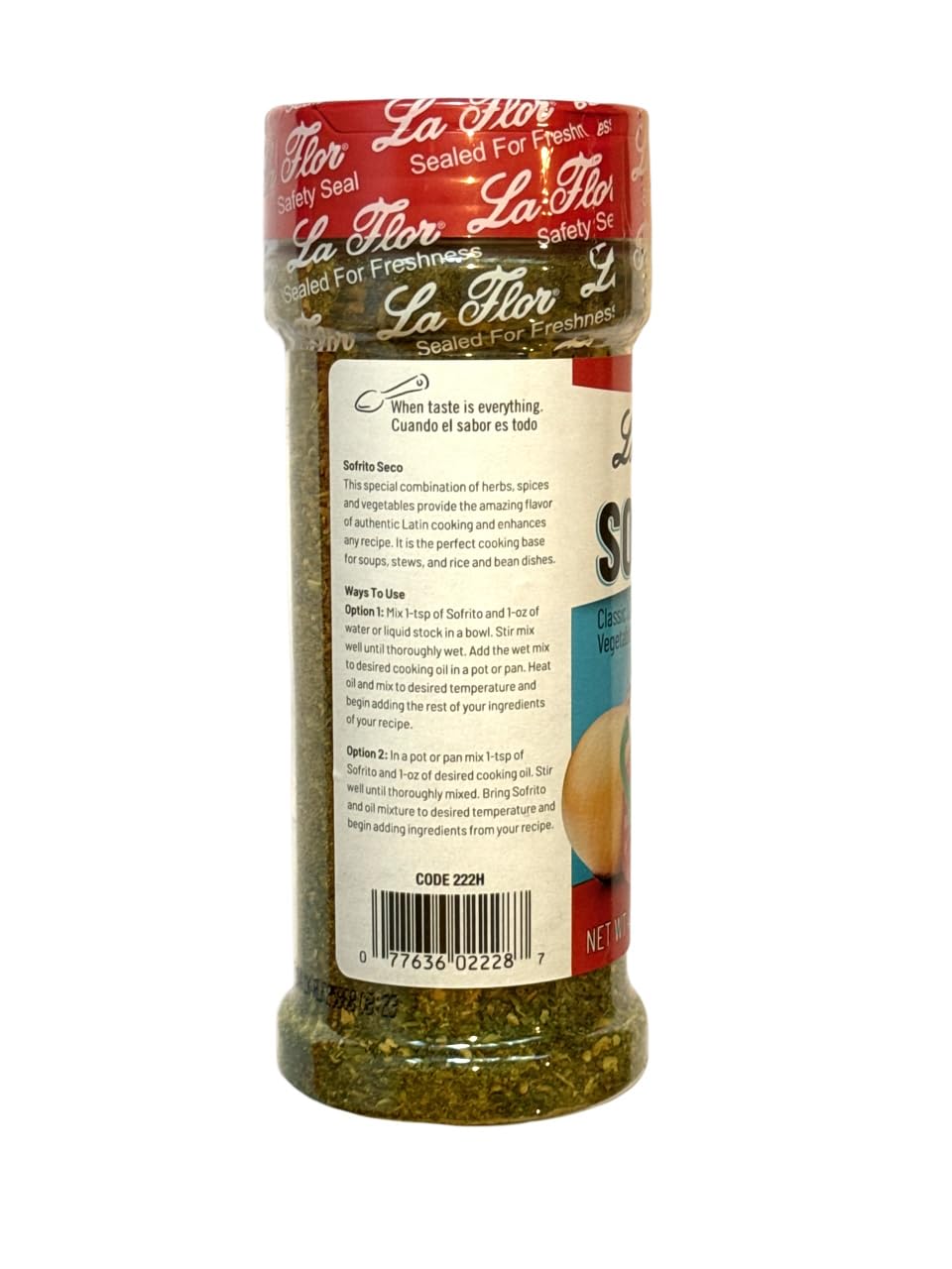 La Flor, Sofrito Seco | Cooking Base | Dried Spices | Adds great Flavor to All Foods! | 4-Oz