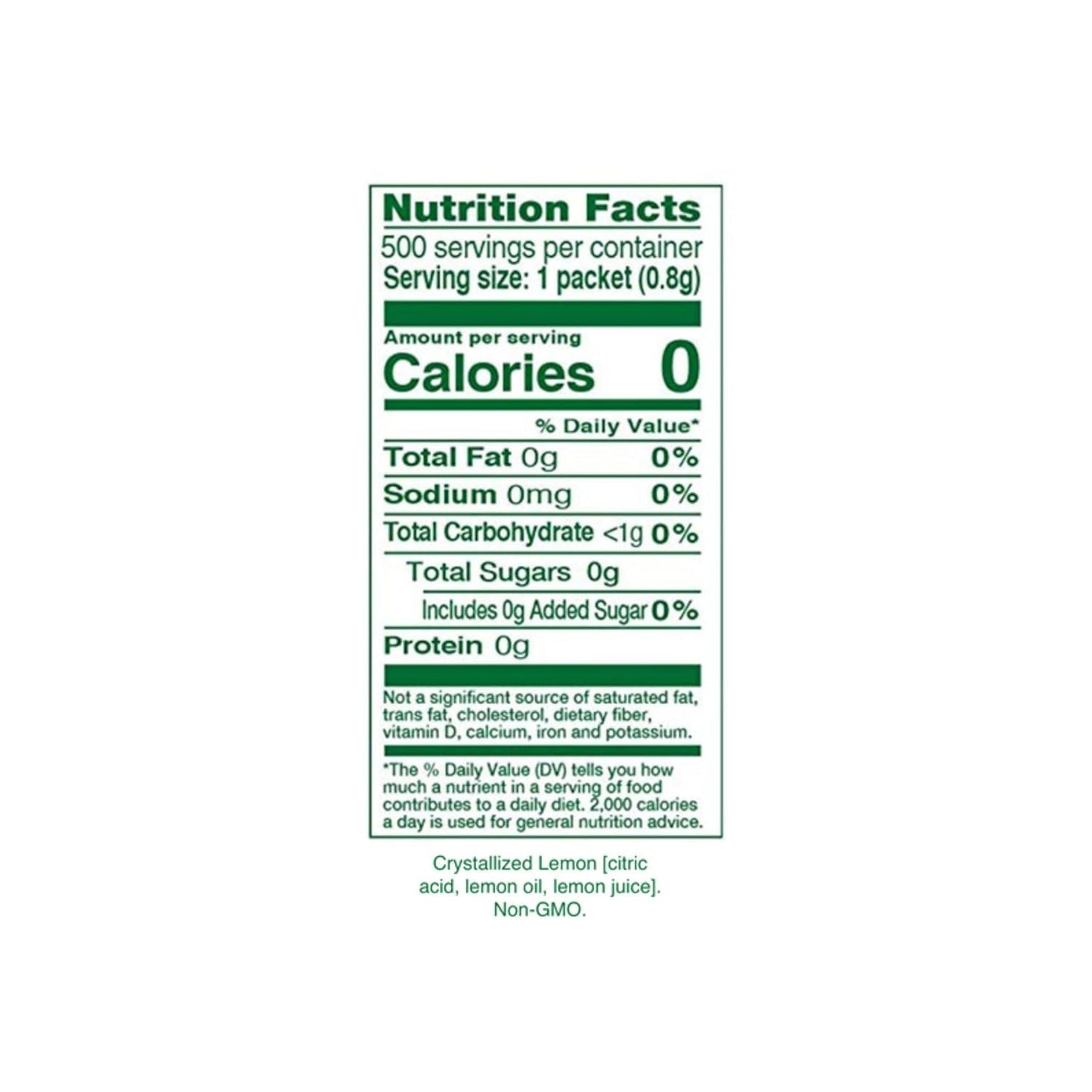 True Lemon 500ct (Pack of 1) - Water Enhancer - Bulk Dispenser - 0 Calorie Drink Mix Packets For Water - Sugar Free Lemon Flavoring Powder Packets
