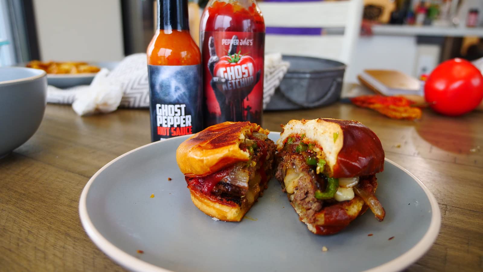 Pepper Joe’s Ghost Pepper Hot Sauce - Gourmet Bhut Jolokia Sauce with Fresh Ghost Chilis for Mouth Burning Heat and Flavor