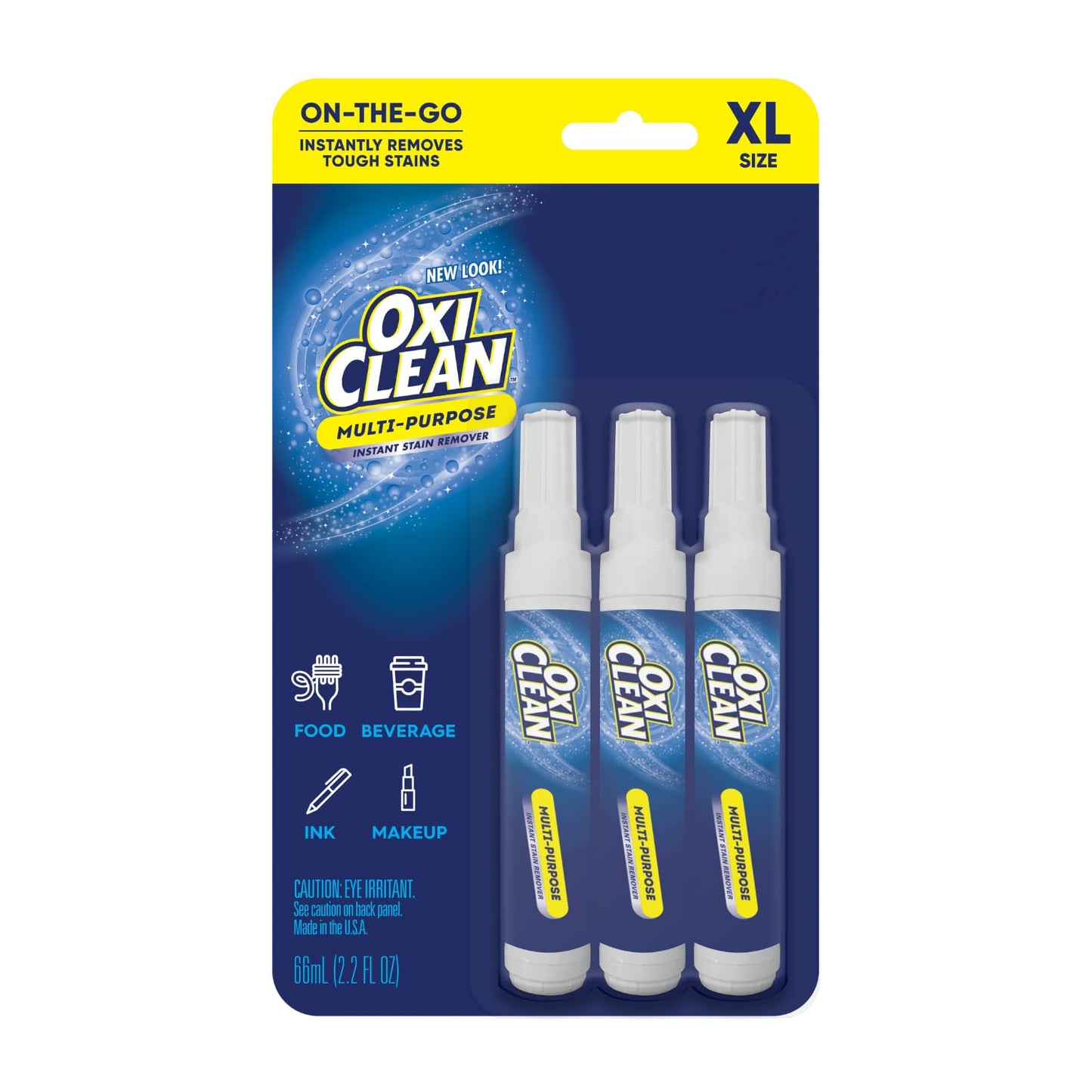 OxiClean On The Go Stain Remover Pen for Clothes, Portable Instant Travel Size Stick, Safe Cloth Stain Remover for Makeup Food and Drink, Stain Pen