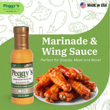 Peggy's 3-Pack - Mild, Medium & Parmesan Garlic Sauce (16oz Each) | Scranton, PA Local Brand | Made in USA | Perfect for Marinades, Dips, Grilling