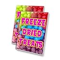 Freeze Dried Treats (24" X 36") 4mm Corrugated Plastic Panel, Graphics Applied to 1 Side (Pk of 2) | Fair Food, Desserts, Sweets, Snacks