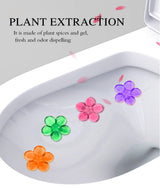 EKE Toilet Gel, Toilet Stain Removal Cleaning Air Freshener, 72 Flower Stamps, Pack of 6 Scents