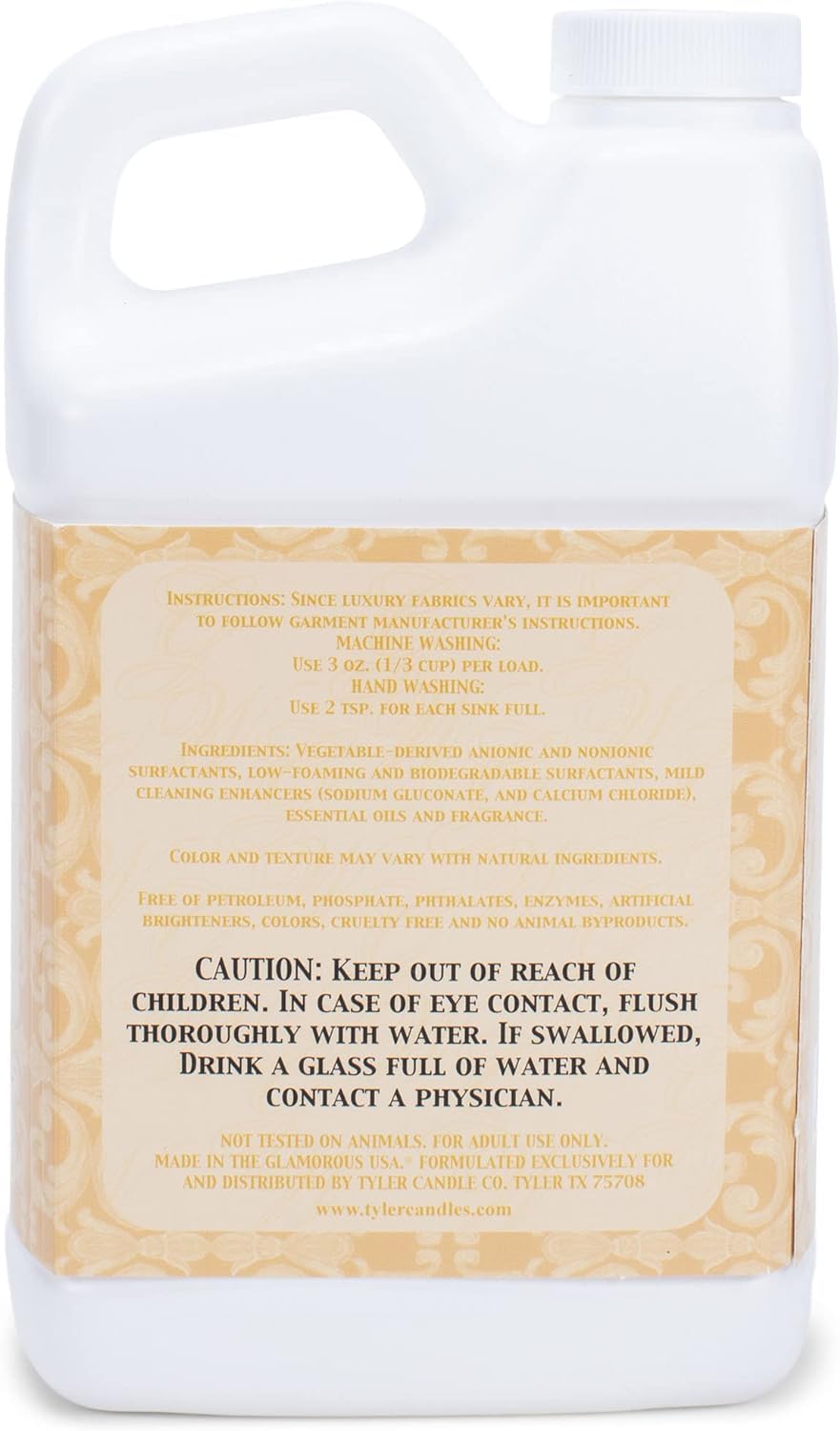 Elanze Designs Tyler Candle FRENCH MARKET - Glam Wash - 32 Ounce Liquid Laundry Detergent and Scented Sachet Bundle
