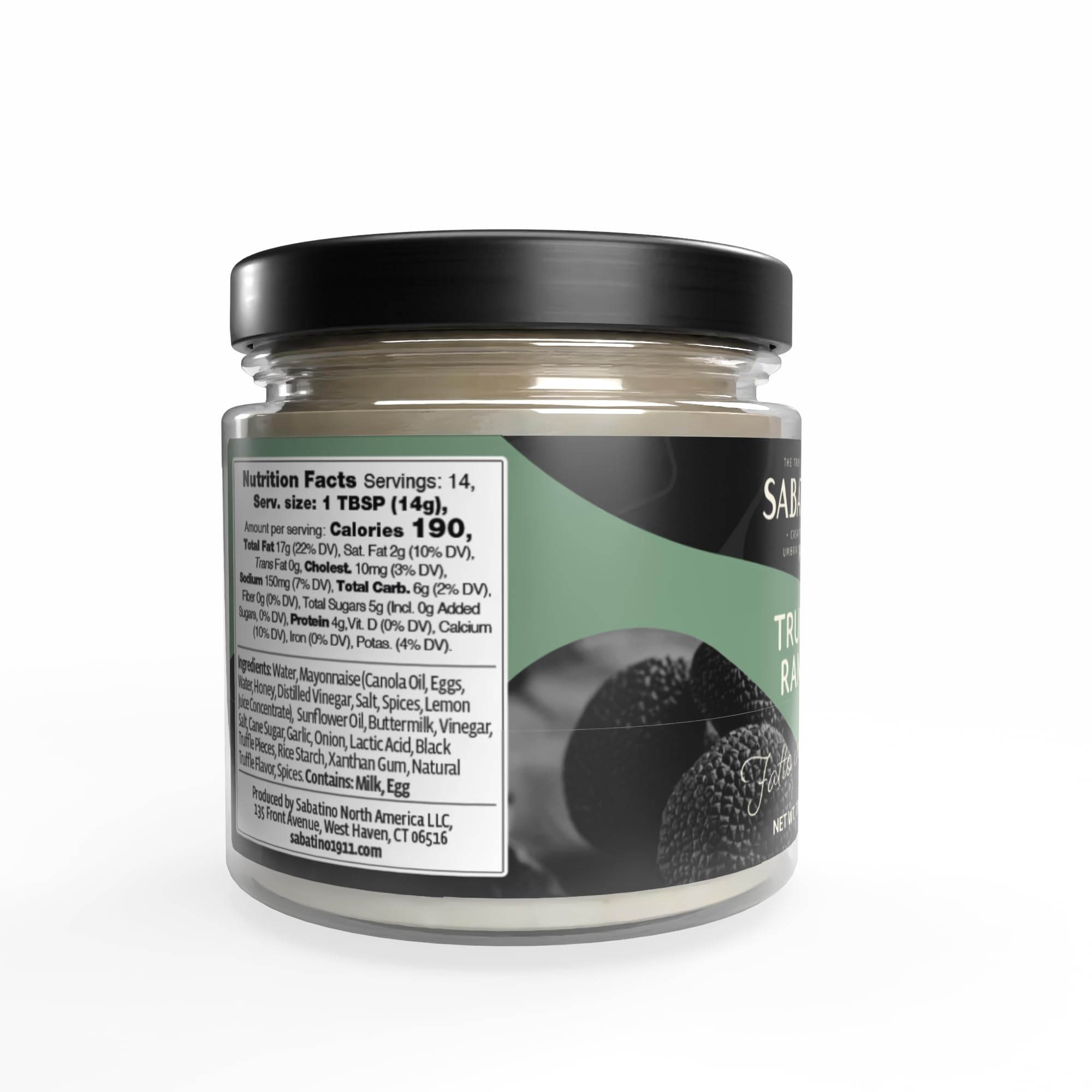Sabatino Gourmet Truffle Ranch Dressing - Creamy, Bold Flavor with Real Truffle Infusion | Perfect for Salads, Dipping, Wings, & More | All-Natural