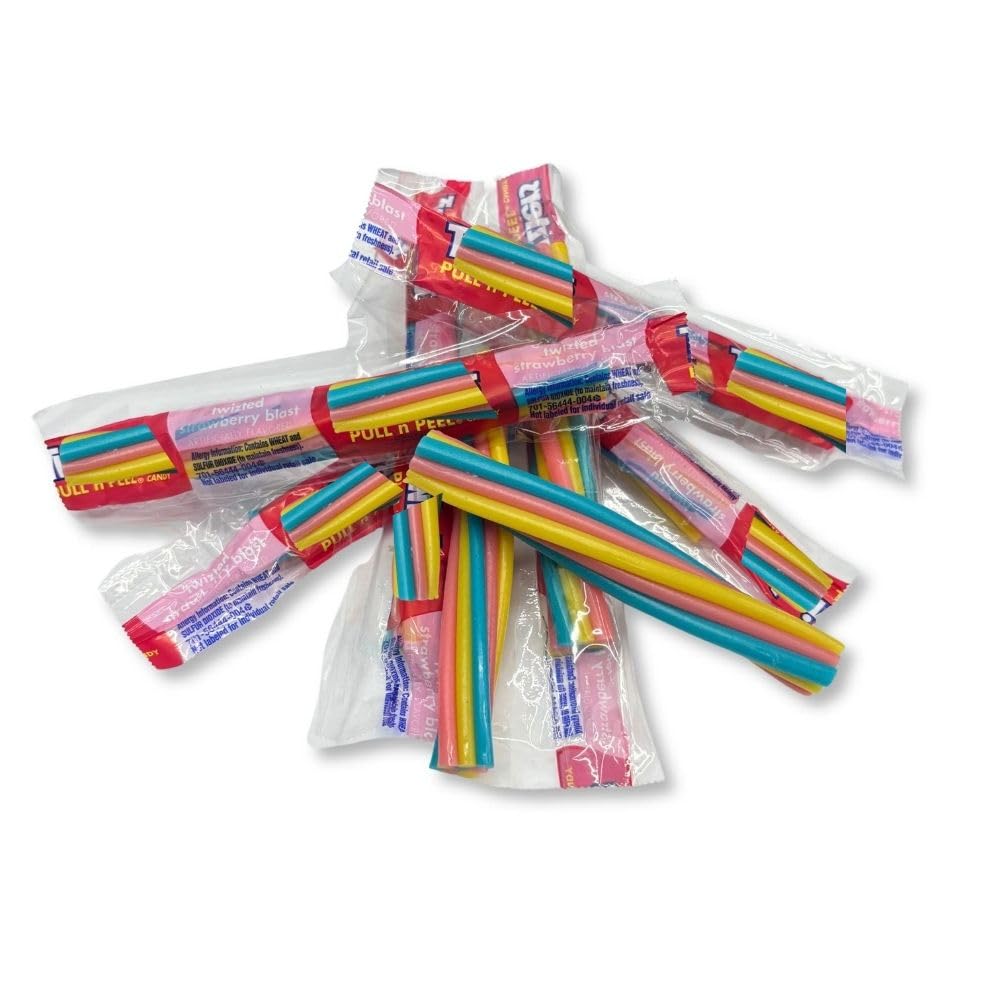 Strawberry Pull ‘N’ Peel Licorice Candy Bulk Bag - 5 lb (Approx. 180 pieces)