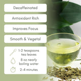 Organic Decaf Sencha Loose Leaf Tea - 1 oz Bag (Approx. 15 Servings) | Full Leaf Tea Co.