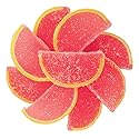 NY Spice Shop Pink Grape Fruit Slices Candy - 8 Ounce Citrus Flavor Chewy Jelly Fruit Slices Candy - Old Fashioned Sliced Pink Grape Fruits Gummies