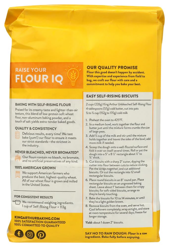 King Arthur Flour Self Rising Flour 5 Pound Bag
