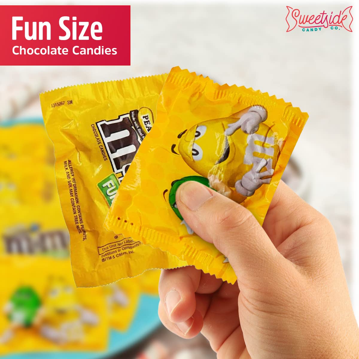 M&M Bulk Candy Bags 2Lbs - Milk Chocolate Peanut Butter Peanuts for Party Bags - Peanut Butter Ideal for Holidays, Parties, Bulk Candy Individually