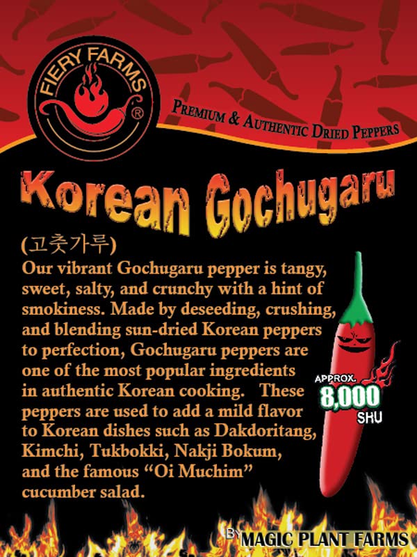 Red Korean Gochugaru Chili Pepper Flakes by Magic Plant, 1 Kg Bulk - 1K-2K SHU | Smoky Sweet Flavor | Low Heat Chili Flakes for Everyday Cooking