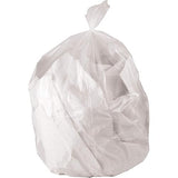 Genuine Joe Strong Economical Trash Bags, 45 gal Capacity, 40" Width x 48" Length x 0.87 mil (22 Micron) Thickness, Clear, 150 Count