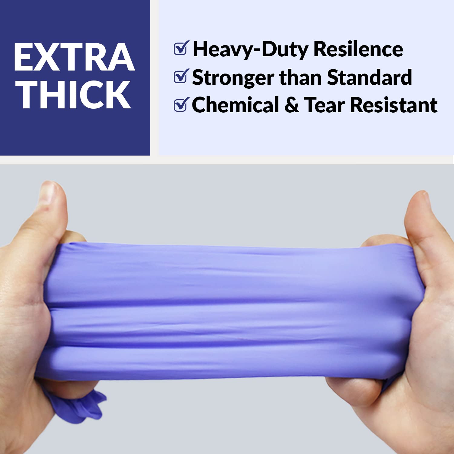 Klex Nitrile Exam Gloves - Medical Grade, Powder Free, Rubber Latex Free, Disposable Examination Grade Glove, Strong Food Safe, Lavender M Medium, 3