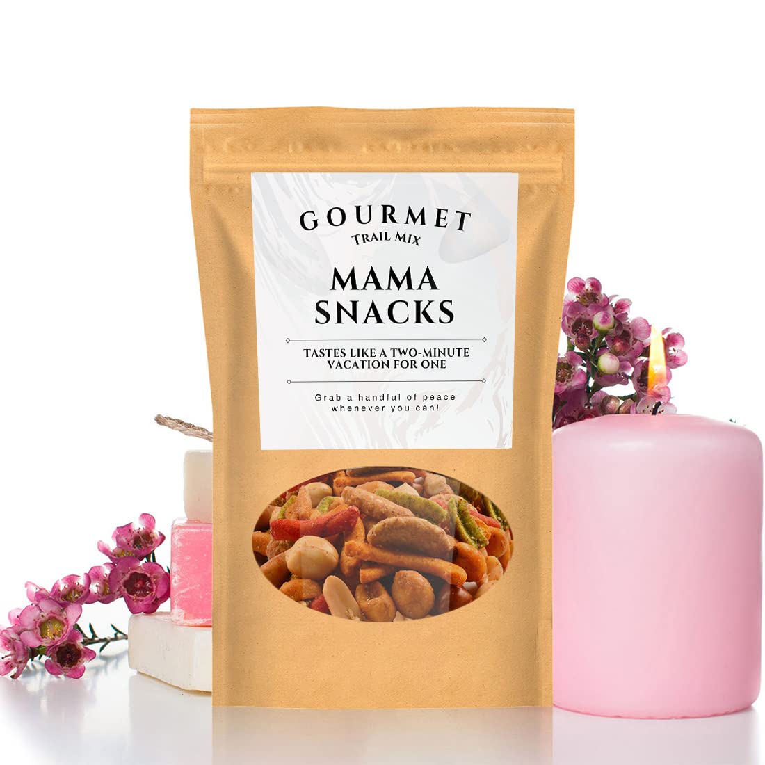 Mama Snacks Spicy Trail Mix - Gourmet Snack Blend Kepperton Crunchy Funny White Elephant Gag Gifts for Mom Friends Womens Secret Santa