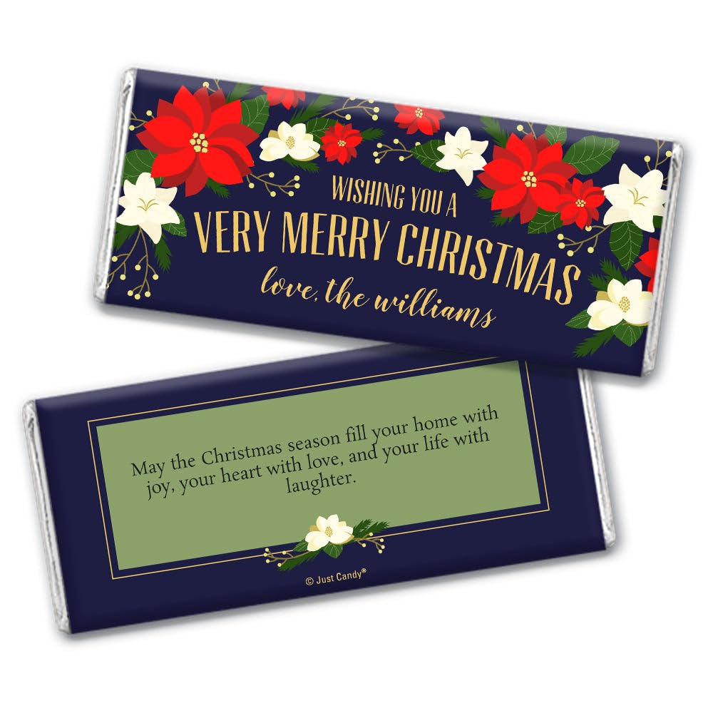 Christmas Candy Personalized Chocolate Bars (12 Count)