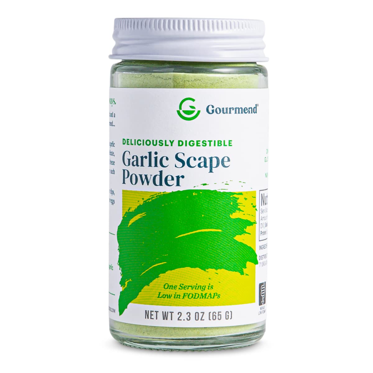 Gourmend Foods Organic Garlic Scape Powder - Certified Low FODMAP, Filler Free, Gluten Free, 100% Natural, No Corn Starch, Maltodextrin, Flavors or