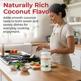 USDA Organic Extra Virgin Coconut Oil, Unrefined & Cold Pressed, Fresh Coconut Flavor, Non-GMO Cooking Oil, 14 Fl Oz