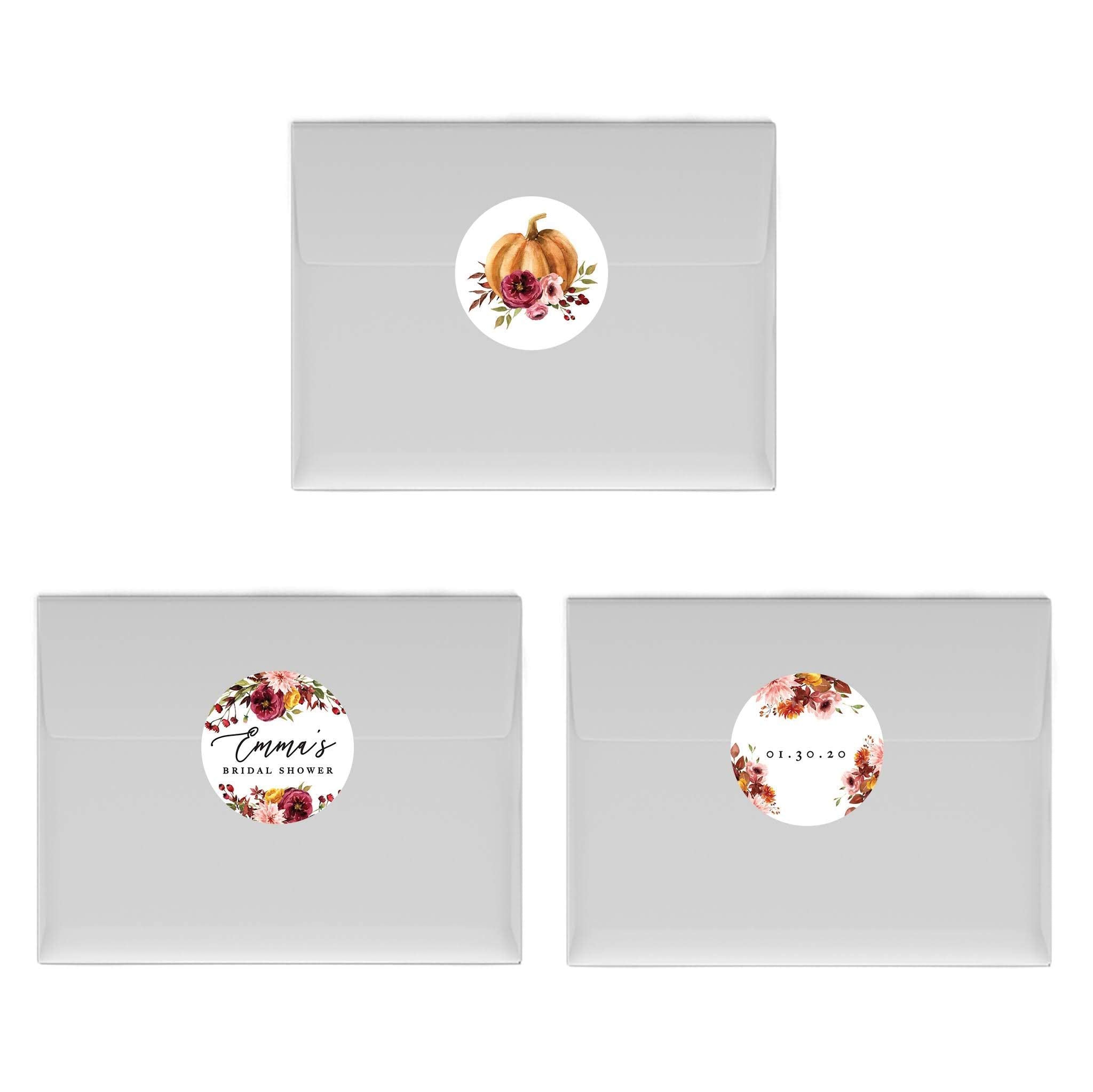 Andaz Press Fall Burgundy Marsala Wedding Party Collection, Personalized Chocolate Drop Label Stickers Trio, Custom Name Bridal Shower Date, Marsala