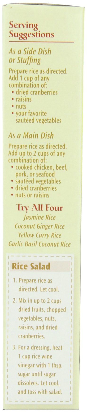 A Taste of Thai Jasmine Rice Instant (Coconut Ginger Rice) - Authentic Thai White Rice Organic, Flavored with Classic Thai Spices | Organic