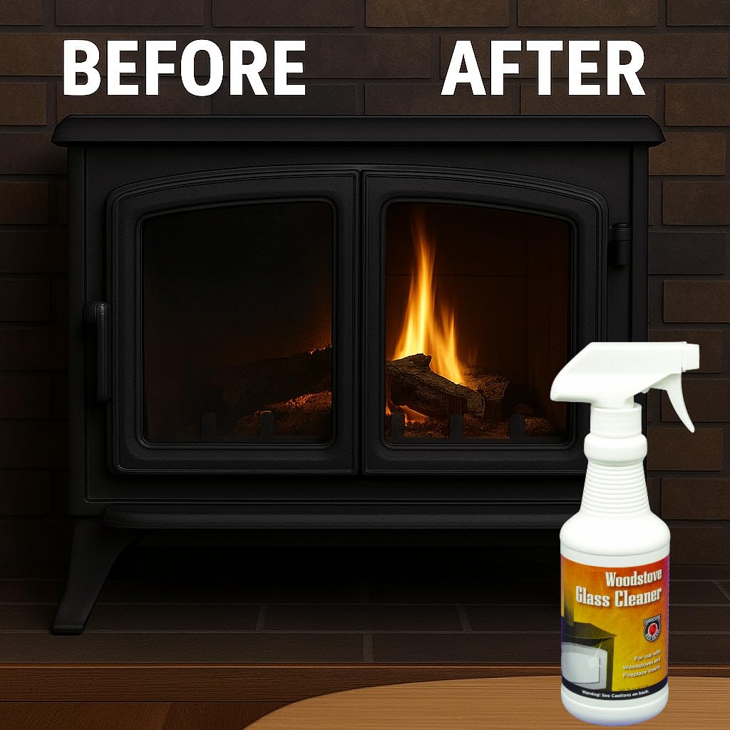 MEECO'S RED DEVIL 701 Wood Stove Glass Cleaner - Removes Creosote, Soot & Smoke from Wood, Pellet, Coal Stoves & Fireplace Inserts (2 Pack, 16 fl oz