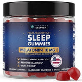 Blackberry Gummies Melatonin 10mg, Magnesium & L-Theanine - Vegan, Non-GMO, Sugar Free