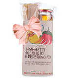Artigiani dei Sapori Spaghetti Pasta Gift Set with Garlic, Oil & Chili Pepper Sauce, Authentic Italian Gourmet Gift, 15.5 oz