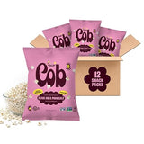 Cob Olive Oil & Pink Salt Popped Sorghum, 12-Pack (1 oz. bags) | Corn-Free Popcorn Alternative | Seed Oil Free | Non-GMO, Gluten-Free, Vegan & Kosher