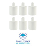 Boardwalk Bathroom Center-Pull Disposable Hand Paper Towel Roll, 2-Ply, 7.6 x 8.9, 600/Roll, 6/Carton, White