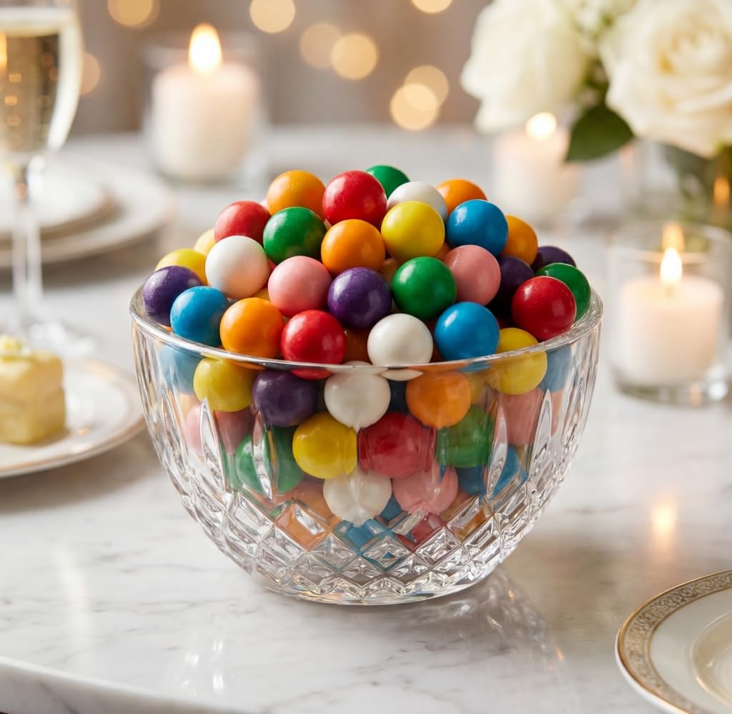 Gumballs for Gumball Machine - 1 lb of Assorted Rainbow Fruit Flavored Vibrant Mini Half Inch Fresh Vending Machine Refills