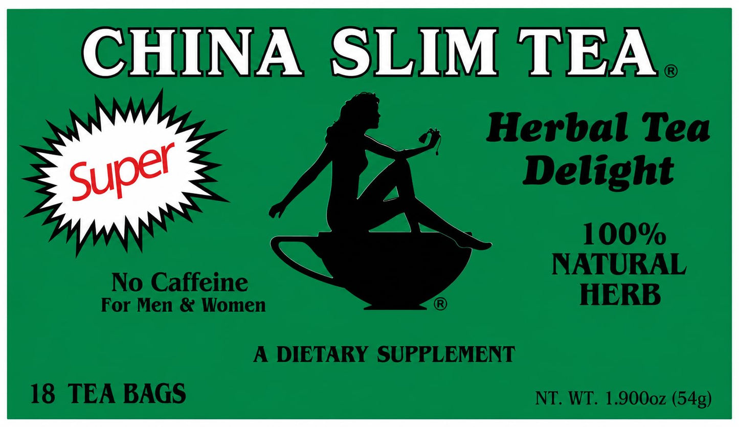 China Slim Tea Super Slim Dieter's Delight All Natural 18 Tea Bags (Pack of 1)