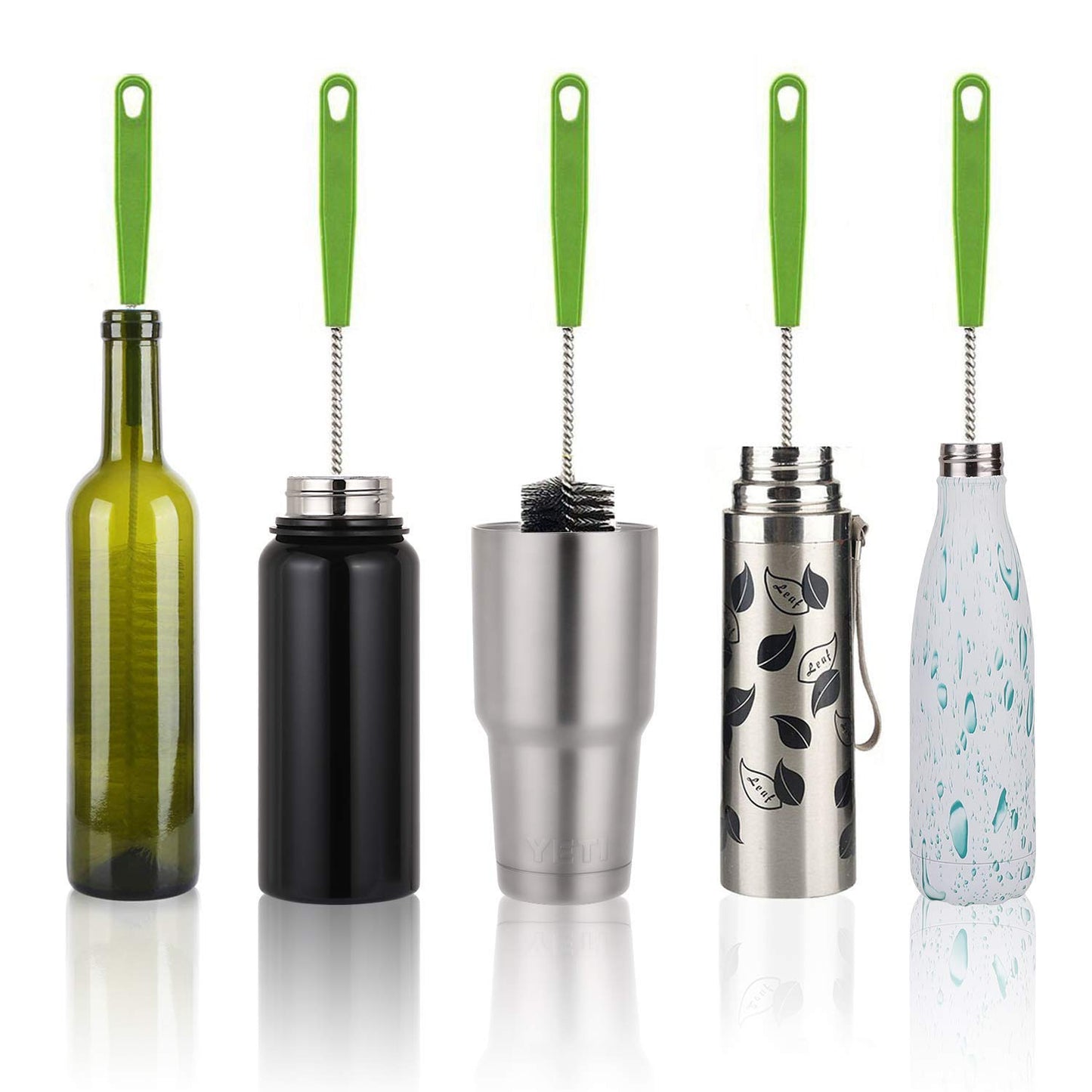 Long Bottle Brush, 17 in Bendable Cleaner Brushes for Cleaning Neck Beer Bottles, Wine, Baby Bottles, Water Bottles, Tumblers, Flask, Bird Feeder