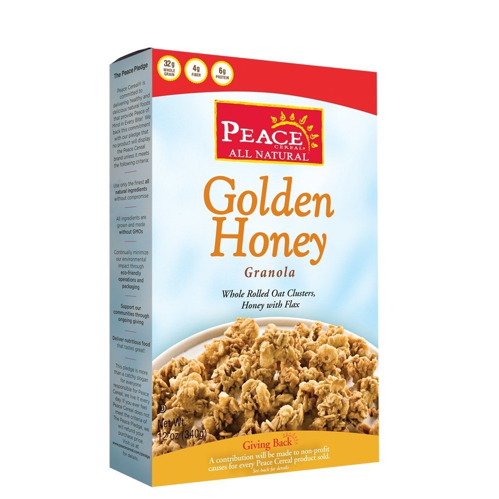 Peace Cereals Golden Honey Granola With Flax (3x12 oz.)