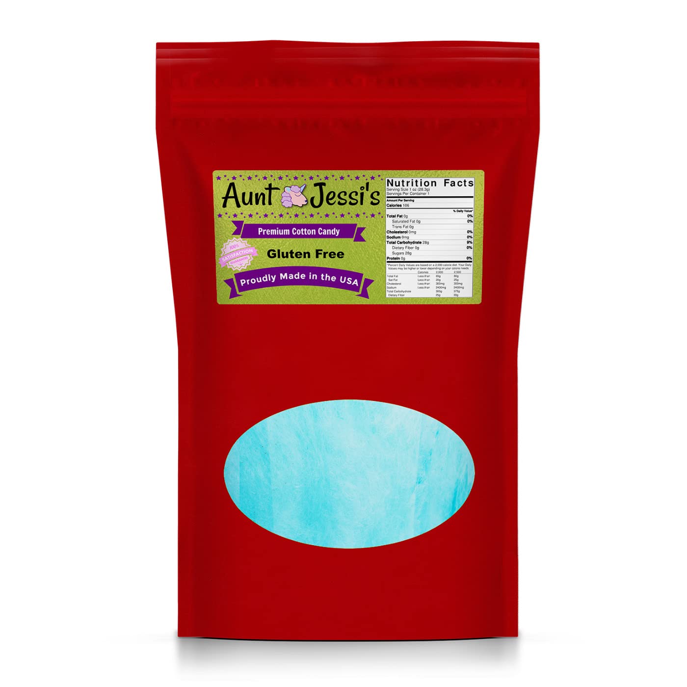 Santa Saurus Rex Cotton Candy - Christmas Candy Gifts for Kids - T-Rex Gift for Dinosaur Lovers - Blue Blueberry Flavor - Stocking Stuffers for Sons