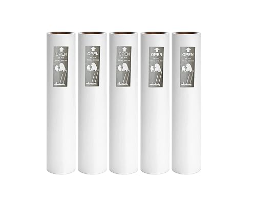 Criblor 5 Pack 9.45 Inch Wide Large Lint Roller Refills (1.51In Inner Diamerter), Supersize Extra Sticky Roller Refills for Pet Hair Removing(300