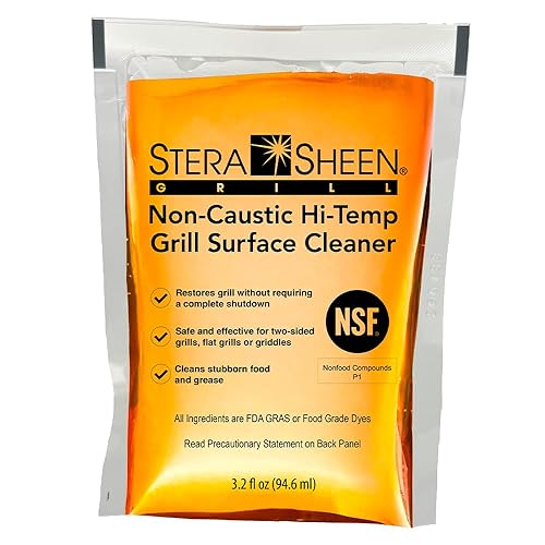 Stera-Sheen Griddle Cleaner - Food Safe, Non-Caustic Formula - Commercial Flat Top Grill & Griddle Cleaner - Remove Tough Grease & Grime - Rust
