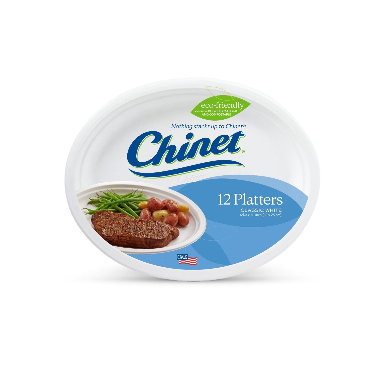 Chinet Premium Paper Platters, 12-Count Package (Pack of 12)