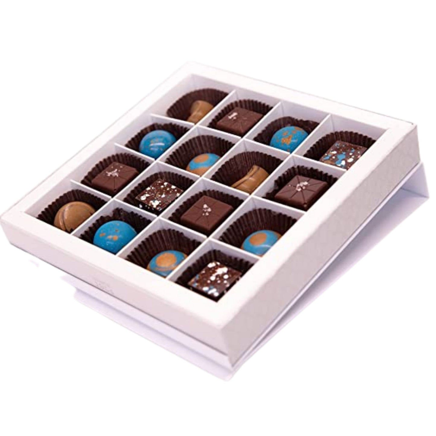 Dallmann Confections Vegan Chocolate Box - Gourmet Chocolates Truffles - Assorted Vegan Gift Set - Handcrafted With 5 Delicious Flavours - 16 Pieces