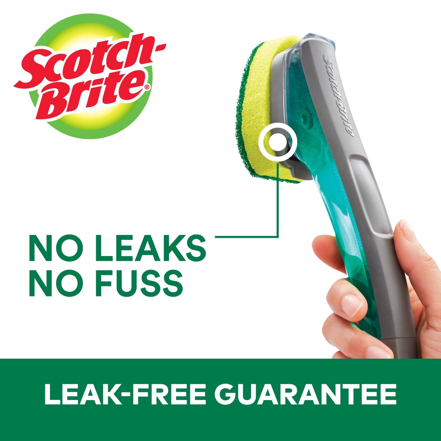 Scotch-Brite Heavy Duty Advanced Soap Control Dishwand Kit, Includes 1 Wand & 5 Refill Pads, Control Soap With A Button, Keep Your Hands Out Of Dirty