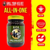 Grill Your As* Off RPG Salted Vodka Rib Glaze - 16oz Sweet & Spicy BBQ Sauce & Glaze for Ribs, Beef, Pork & Chicken - Gourmet Grilling & Marinade