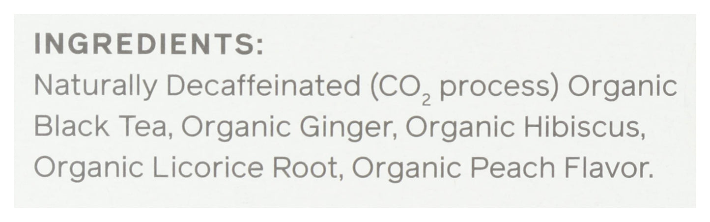 Allegro Tea, Organic Decaf Ginger Peach Black Tea Bags, 20 ct