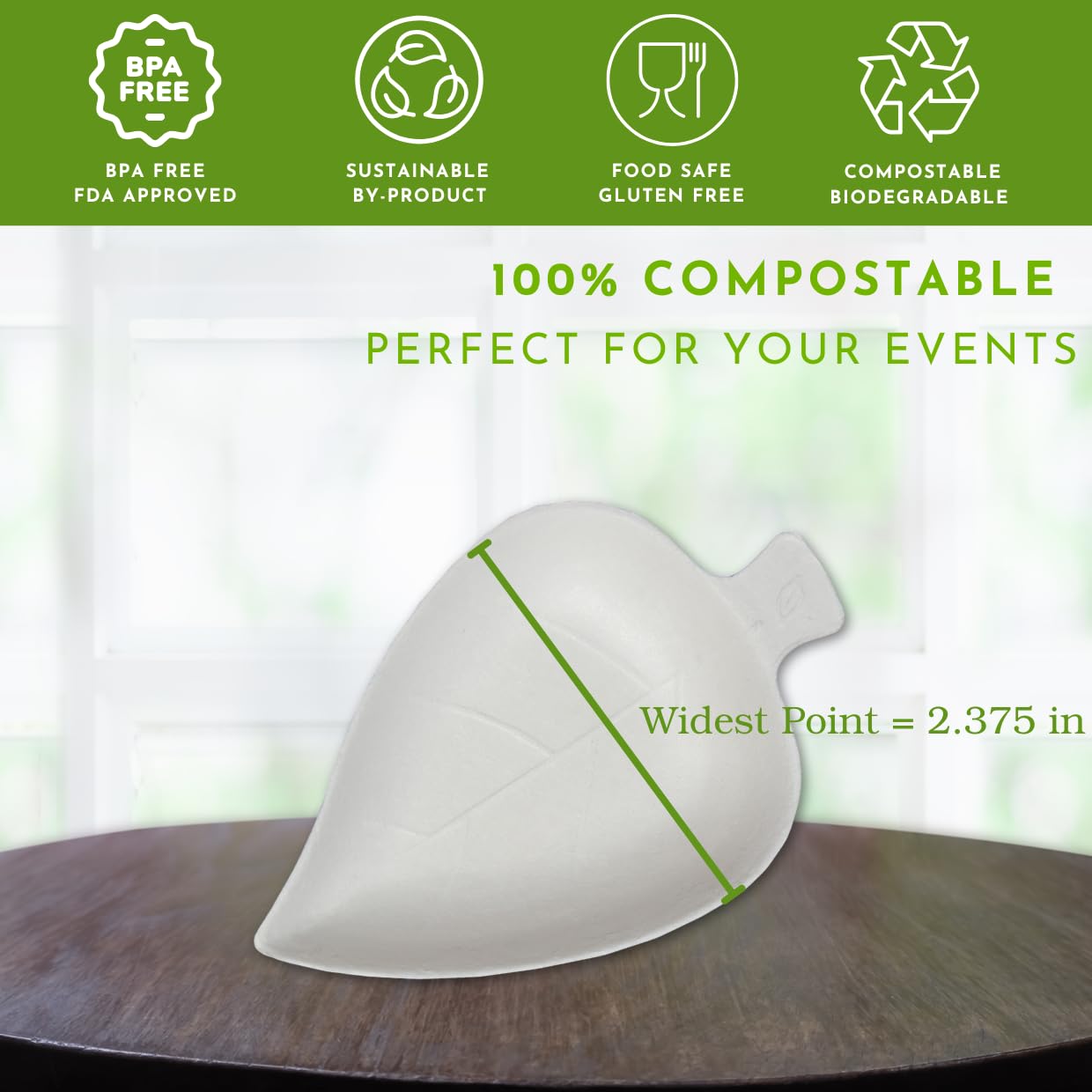 50ct Tiny Sugarcane Leaf Dish Eco Friendly Disposable Plates Tiny Serving Platter Appetizers Mini Dessert Party Plates Sustainable Bagasse Mini Plates