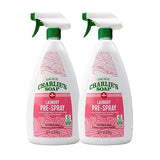Charlie’s Soap Laundry Pre-Spray with Spray Top 32 Fl. Oz Bottle, Pack of 2, Natural Laundry Pretreat and Stain Remover - Powerful and Eco-Friendly