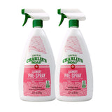 Charlie’s Soap Laundry Pre-Spray with Spray Top 32 Fl. Oz Bottle, Pack of 2, Natural Laundry Pretreat and Stain Remover - Powerful and Eco-Friendly
