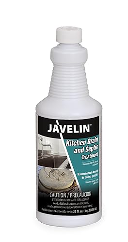 Javelin Industrial Drain Treatment - Unclogs & Maintains Grease Traps, Septic, & Commercial Kitchen Drains - Breaks Down Grease Build-Up & Eliminates