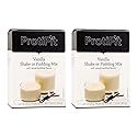 PROTIFIT - High Protein Vanilla Pudding & Shake Mix 2 Pack, 15g Protein, Low Calorie, Low Fat, Low Carb, Aspartame Free, Idea Protein Compatible, Meal