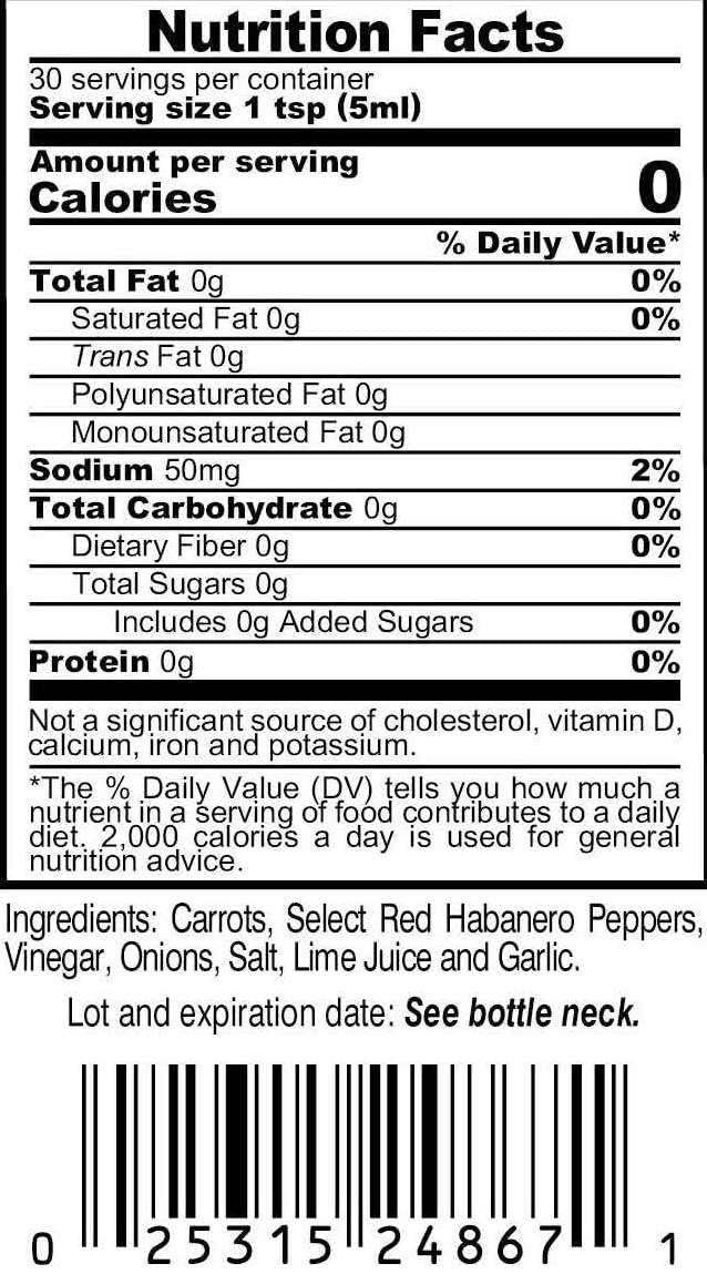 Marie Sharp's Hot Habanero Pepper Sauce, 5 oz - Authentic Belizean Hot Sauce with Fresh Red Habanero Peppers (Pack of 3)